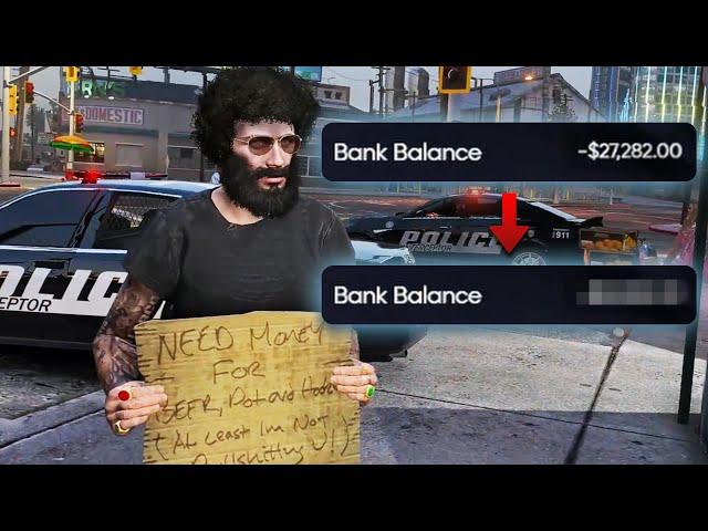 Ramee Begs Throughout the City Until He Clears His Debt | Nopixel 4.0 | GTA | CG