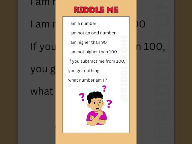 NUMBER RIDDLES WITH ANSWER  #mathriddles  #riddles