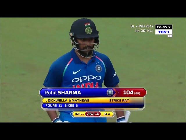 Rohit Sharma's Spectacular 104(88) vs Sri Lanka: 13th ODI Hundred Highlights