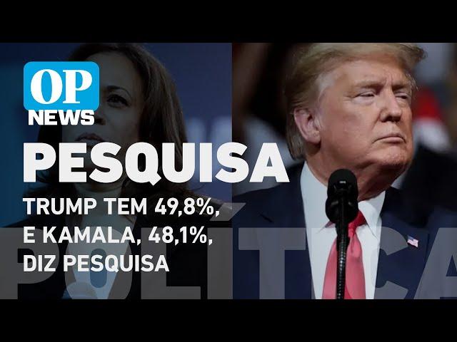 Eleições EUA: Trump tem 49,8%, e Kamala, 48,1%, diz pesquisa Atlas/Intel l O POVO NEWS