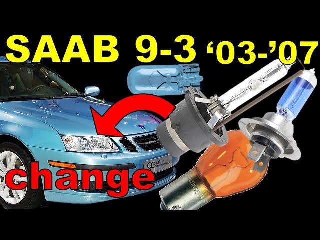 Saab 9-3 Headlight Bulb Replacement WITHOUT Removing Bumper!