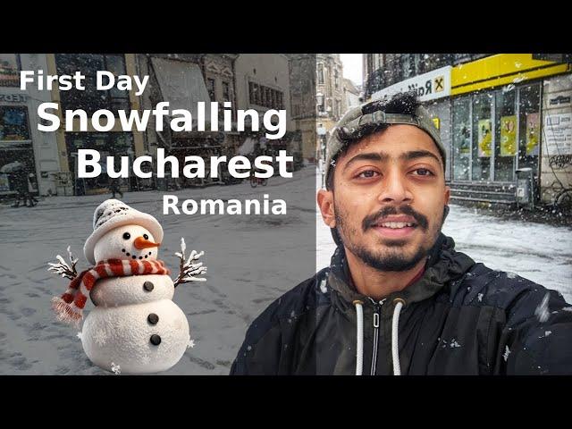 Bucharest First Day Snowfalling | Romania Snow Day