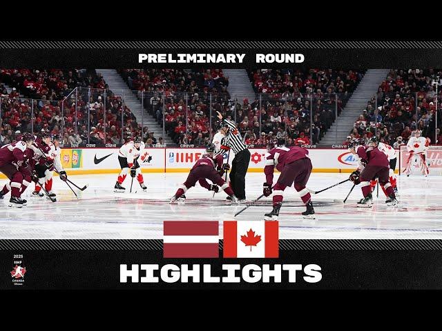 Highlights: Latvia vs Canada | 2025 #WorldJuniors