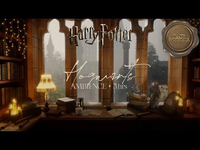 Winter at Hogwarts Ambience ˖° Harry Potter ASMR Study Ambience + Music