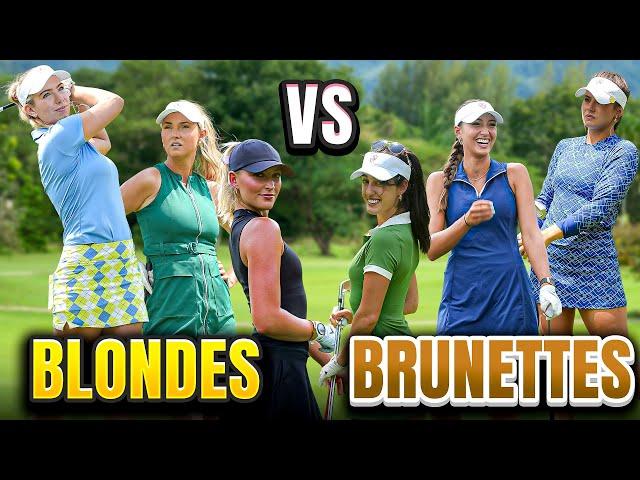 Blondes vs. Brunettes Golf Battle | Loser Wears a Diaper to dinner