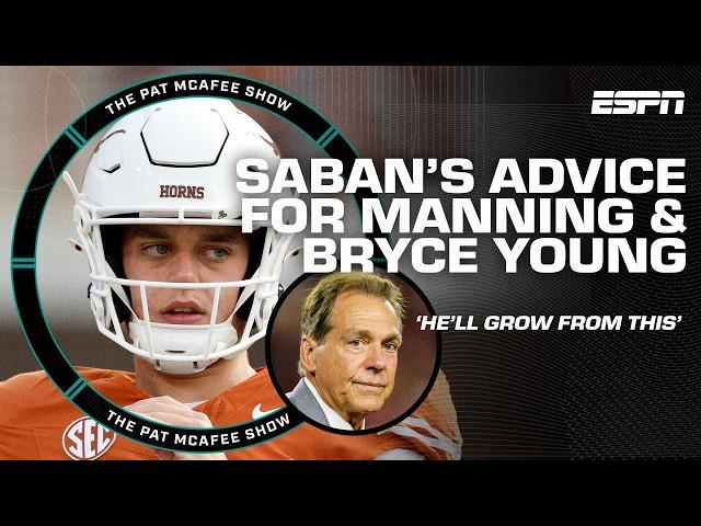 Nick Saban on Arch Manning + Bryce Young benched  'DEVELOPMENT IS IMPORTANT' | The Pat McAfee Show