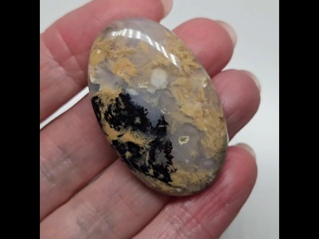 Тигровий агат кабошон 58 ct для жіночої прикраси pandaknit.com #браслет #agate #gemstone #срібло