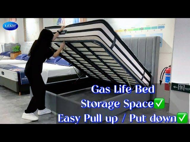 Custom Gas Lift Bed - Large Storage Space | LEIZI Furniture | LEIZI BED Mattress