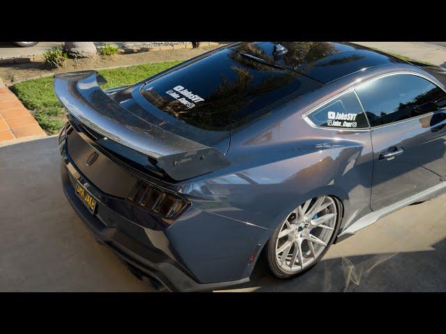 More Carbon Fiber For Dark Horse //  Carbon Fiber Track Pack Spoiler install // How remove Deck lid