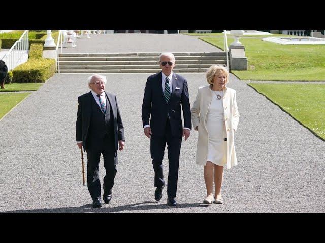 President Biden visits Áras an Uachtaráin