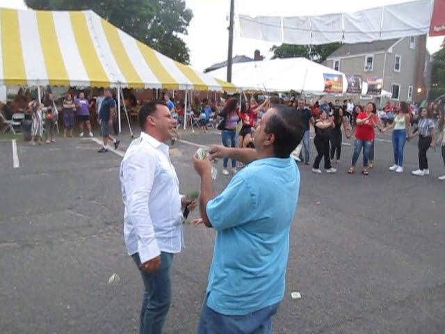 Richie Aboujaoude welcoming star Singer Eddie Osama to Saint Sharbel Festival, Somerset New Jersey