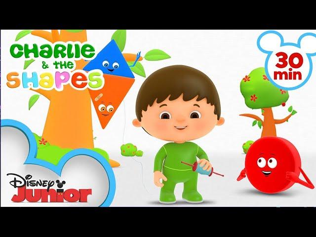 Charlie Meets his Friends the Shapes Part 1 | Kids Songs and Nursery Rhymes | @disneyjr​