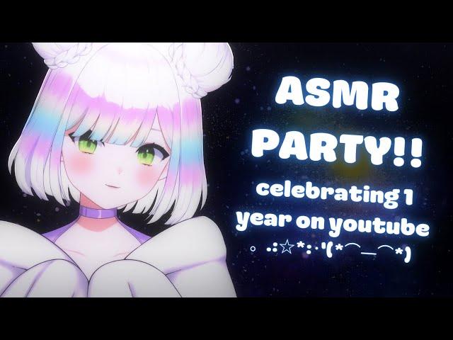 【LIVE ASMR】it's my 1 year anniversary on youtube️  | ASMR slumber party 【ASMR EN/JP】