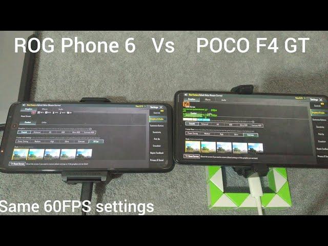 POCO F4 GT Vs ROG Phone 6 PUBG MOBILE