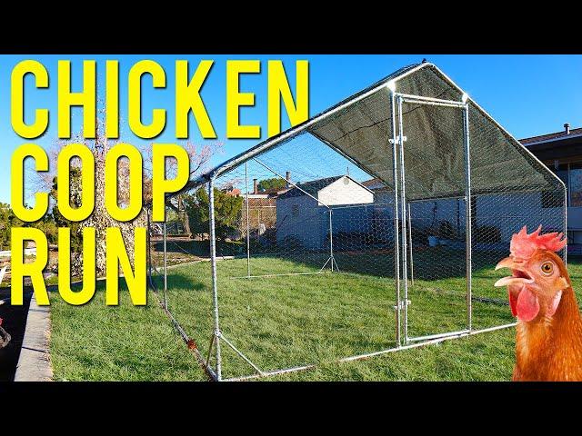 Metal Chicken Run Coop Unboxing Assembly & Review Raising Chickens #chickenrun #eggs | JUNIORS TOONS