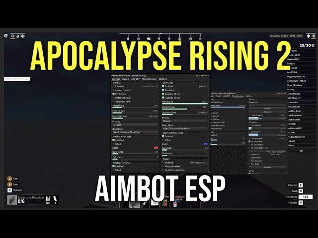 Apocalypse Rising 2 script hack | AIMBOT,ESP | OP GUI SCRIPT