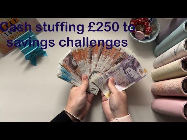 £250 into savings challenges * Cash stuffing is fun * Saving is fun * wish I could do it everyday 