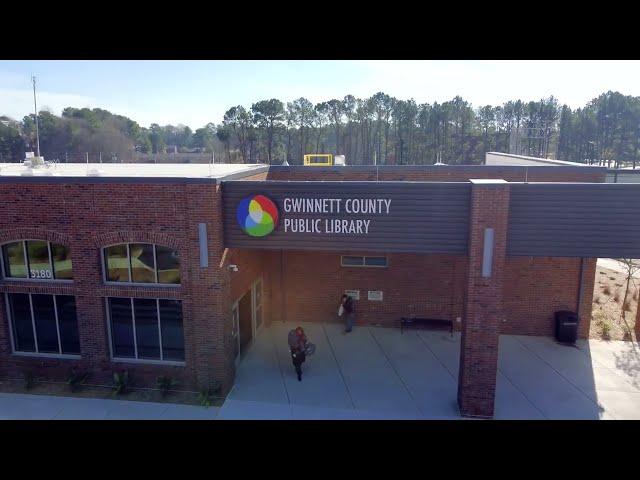 County Library Aerial Video - Drone - Gwinnett County Public Library - Duluth Branch