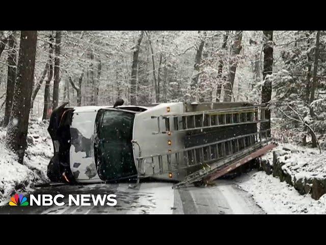 Winter weather hits coast to coast, threatening holiday travel