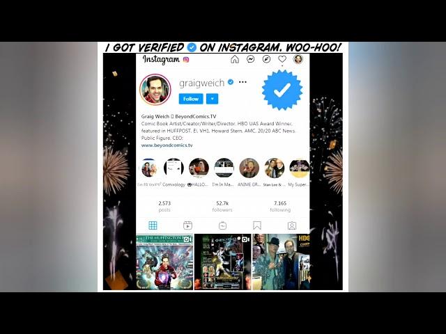 GETTING VERIFIED ON INSTAGRAM | COMIC BOOK ARTIST GRAIG WEICH | BEYOND COMICS | HOW TO GET TO DRAW