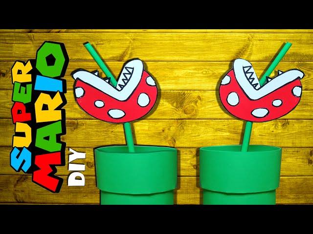 Piranha Pflanze Rohr Becher basteln aus Super Mario - piranha plant mug with straw DIY cocktail [4K]