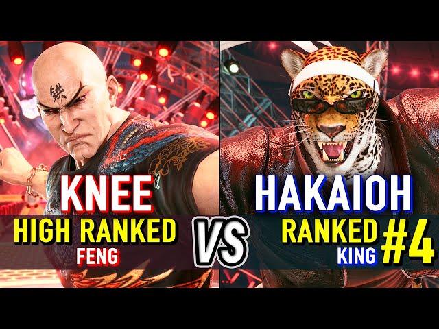 T8  KNEE (High Ranked Feng) vs HAKAIOH (#4 Ranked King)  Tekken 8 High Level Gameplay