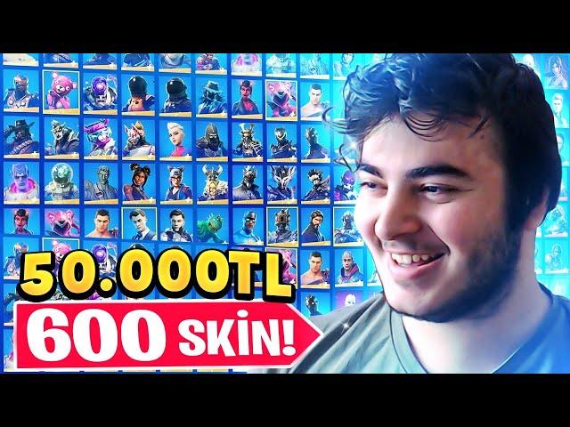 DÜNYANIN EN PAHALI HESABINI ALDIM! - 600 SKİN 50.000TL! (Fortnite Türkçe)