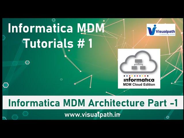 #1 Informatica MDM Architecture Part -1 | Informatica Tutorial for Beginners | Informatica Training