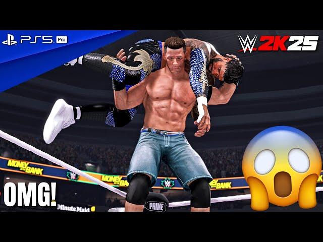 WWE 2K25 - John Cena & Logan Paul vs Cody Rhodes & Jey Uso - Tag Team Match at MITB | PS5 Pro [4K60]