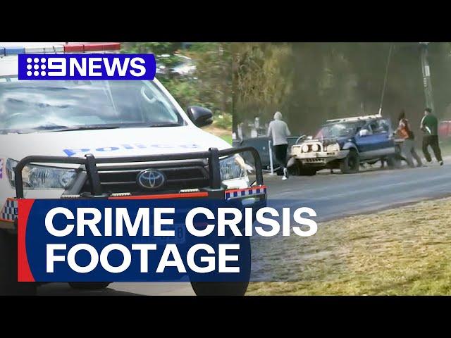 New video captures terrifying crime crisis across Queensland towns | 9 News Australia