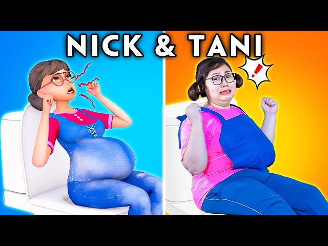 Tani Pregnant Baby Hulk | Scary Teacher With Zero Budget | Woa Parody