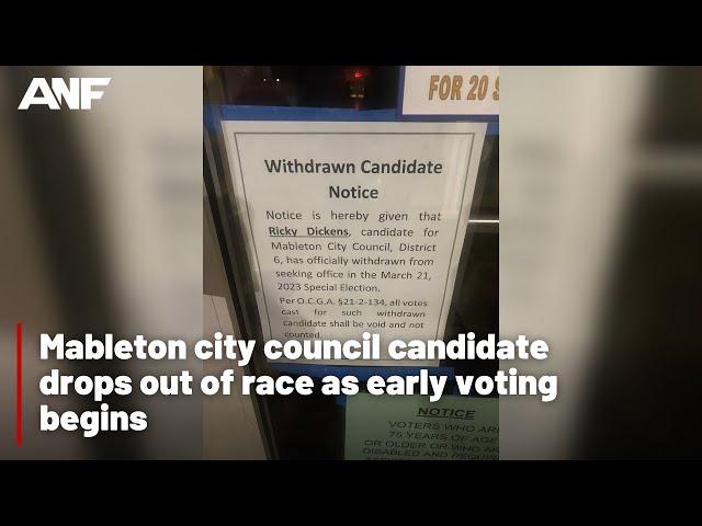 Mableton city council candidate drops out of race as early voting begins