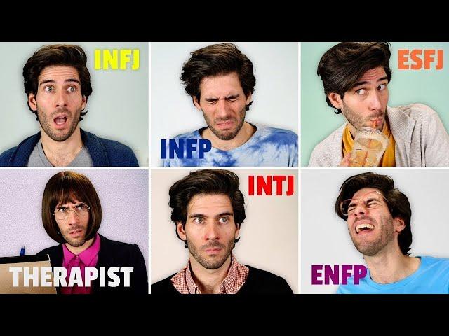 16 Personalities Interacting in Group Therapy
