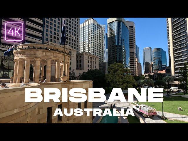 Brisbane City Walking Tour | Monday Morning | 4K Australia | 27 May 2024 | UHD 60fps