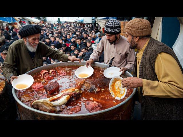 Desi Breakfast in Afghanistan | Afghan Man Making Siri Paye street food