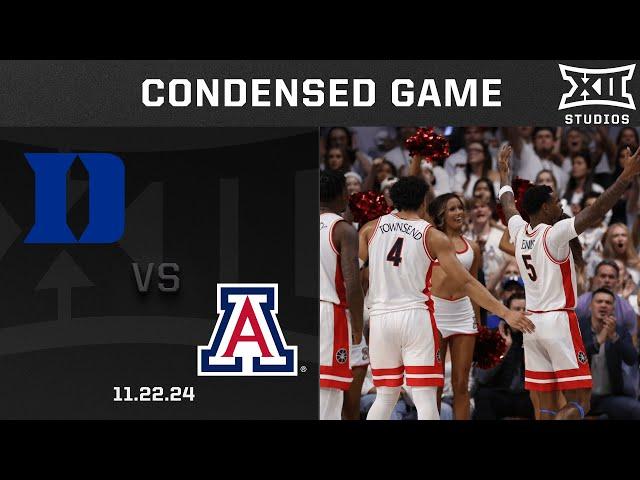 #12 Duke vs. #17 Arizona Condensed Game | 2024-25 Big 12 Men's Basketball