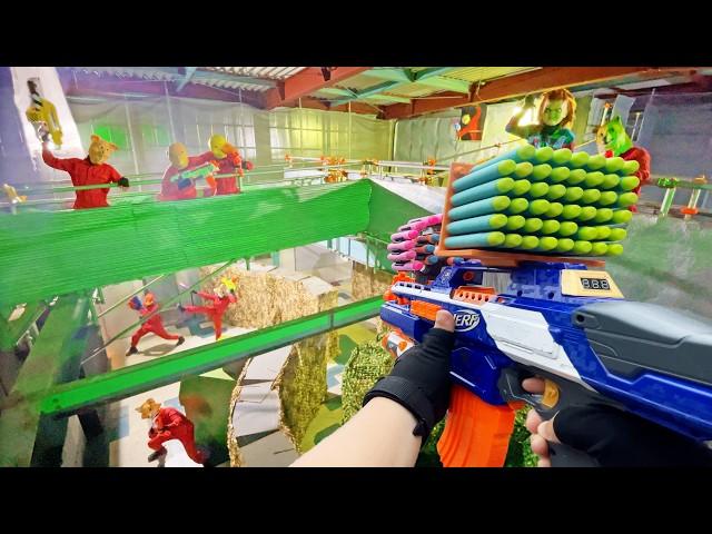 Nerf War | Amusement Park Battle 89(Nerf First Person Shooter)