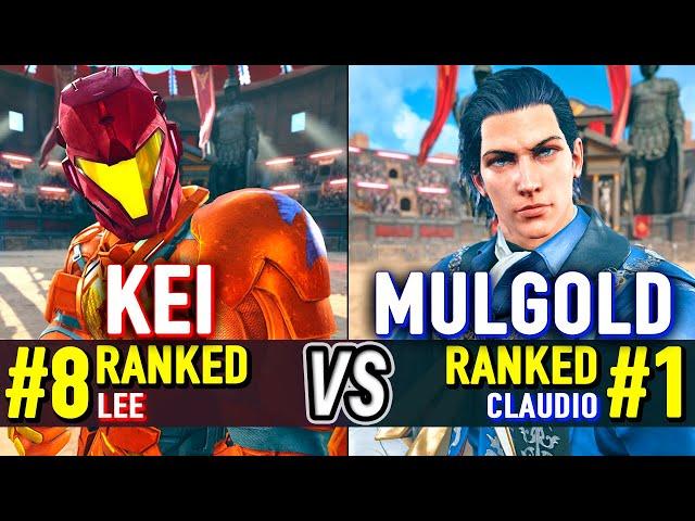 T8  KEI (#8 Ranked Lee) vs MULGOLD (#1 Ranked Claudio)  Tekken 8 High Level Gameplay