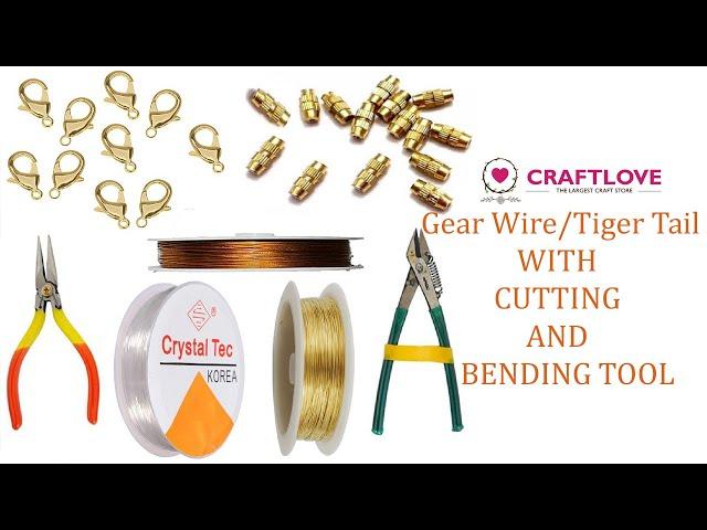 Gear Wire/Tiger Tail, Copper Wire, Elastic Wire Clear, End Clasps with Tools | Craftlove