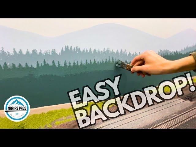 Model RR Backdrop Painting – Marias Pass HO Scale Layout EP05