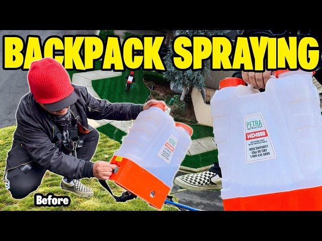 Backpack Spray your lawn! Best way to green up your lawn is to spoon feed! Just in time for spring!