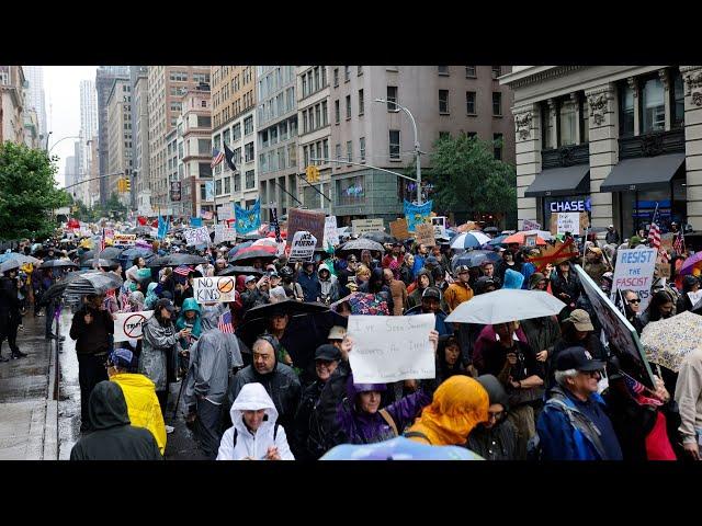 Thousands join No Kings rally and march in NYC