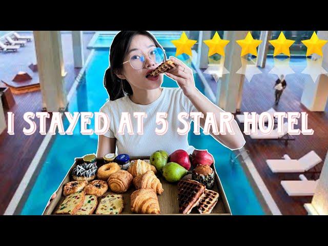 I stayed at 5 Star hotel || for a day || Gym || Pool|| buffet|| ️