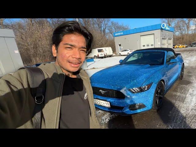 Washing My Mustang In Russia  || MBBS DIARIES - 28