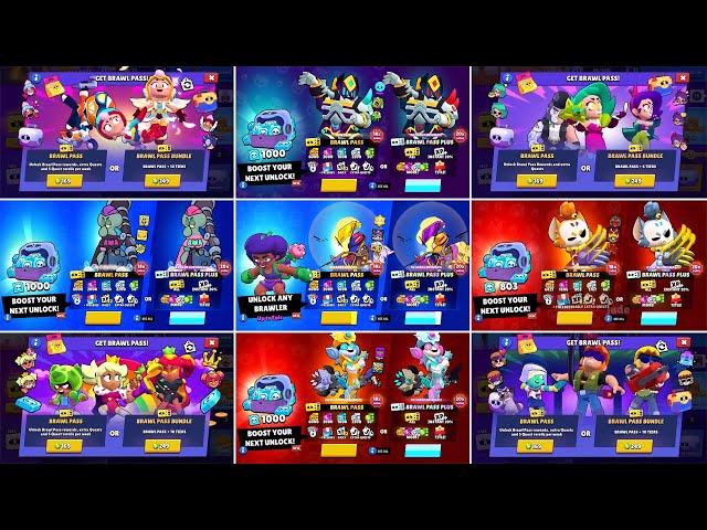 BRAWL PASS UNLOCK SCREEN EVOLUTION | Season 1 to 33