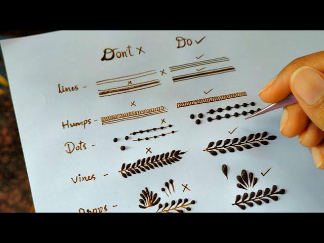 Mistakes Beginner Henna Artists do | Do's and Dont's In Henna, Mehndi Designs / Thouseens Henna