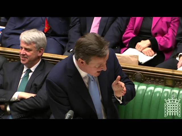 David Davies MP Question in PMQs- 22nd January 2014