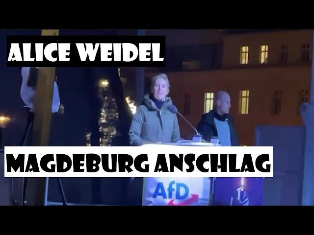 Alice Weidel Rede Magdeburg Anschlag 23.12.24