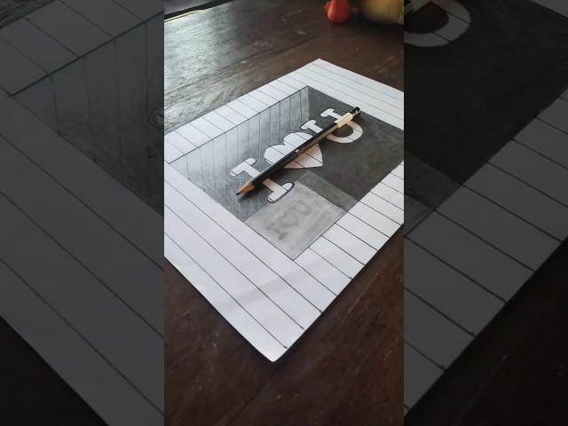 3d art pencil drawing #youtubeshorts #art #pencildrawing #shorts