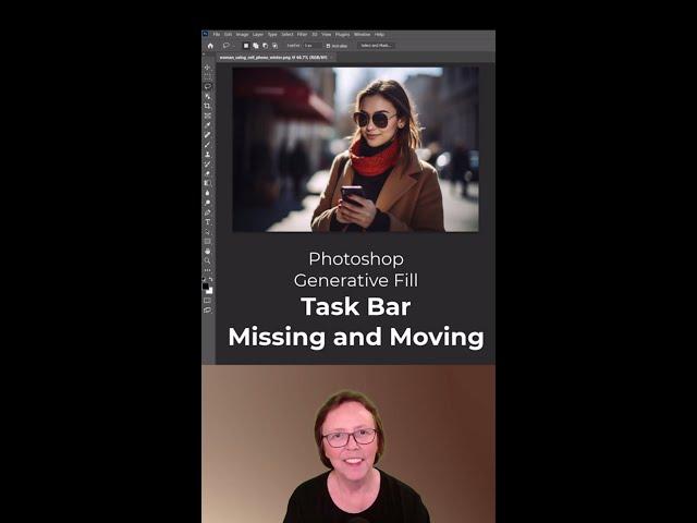 Photoshop Generative Fill Task Bar Missing, Move, and Pin